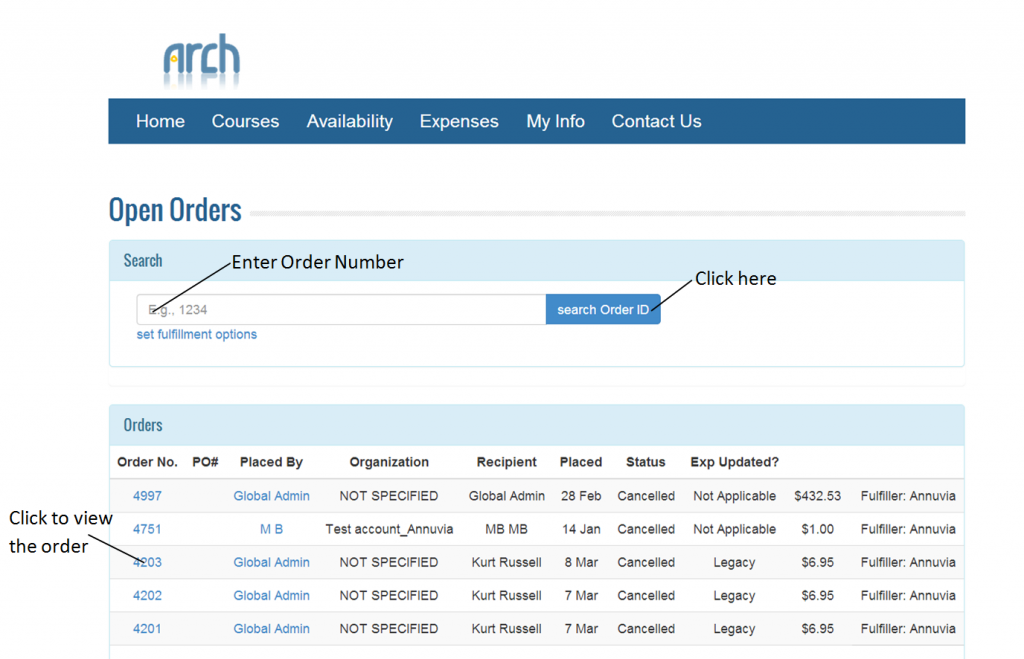 Orders | Arch Customer Support